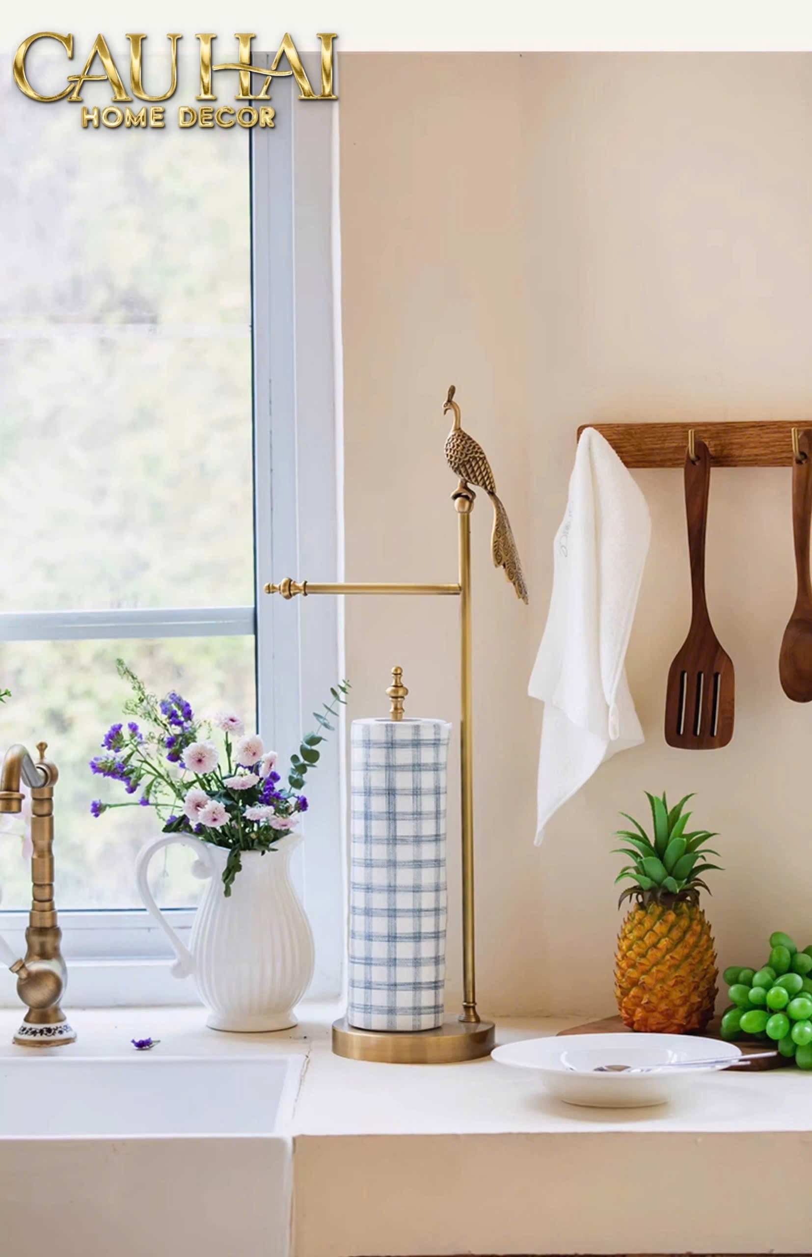 HOME COUTURE - GIÁ TREO BATHROOM GOLDEN PEAFOWL ELITE FW25 - CẬU HAI HOME DECOR