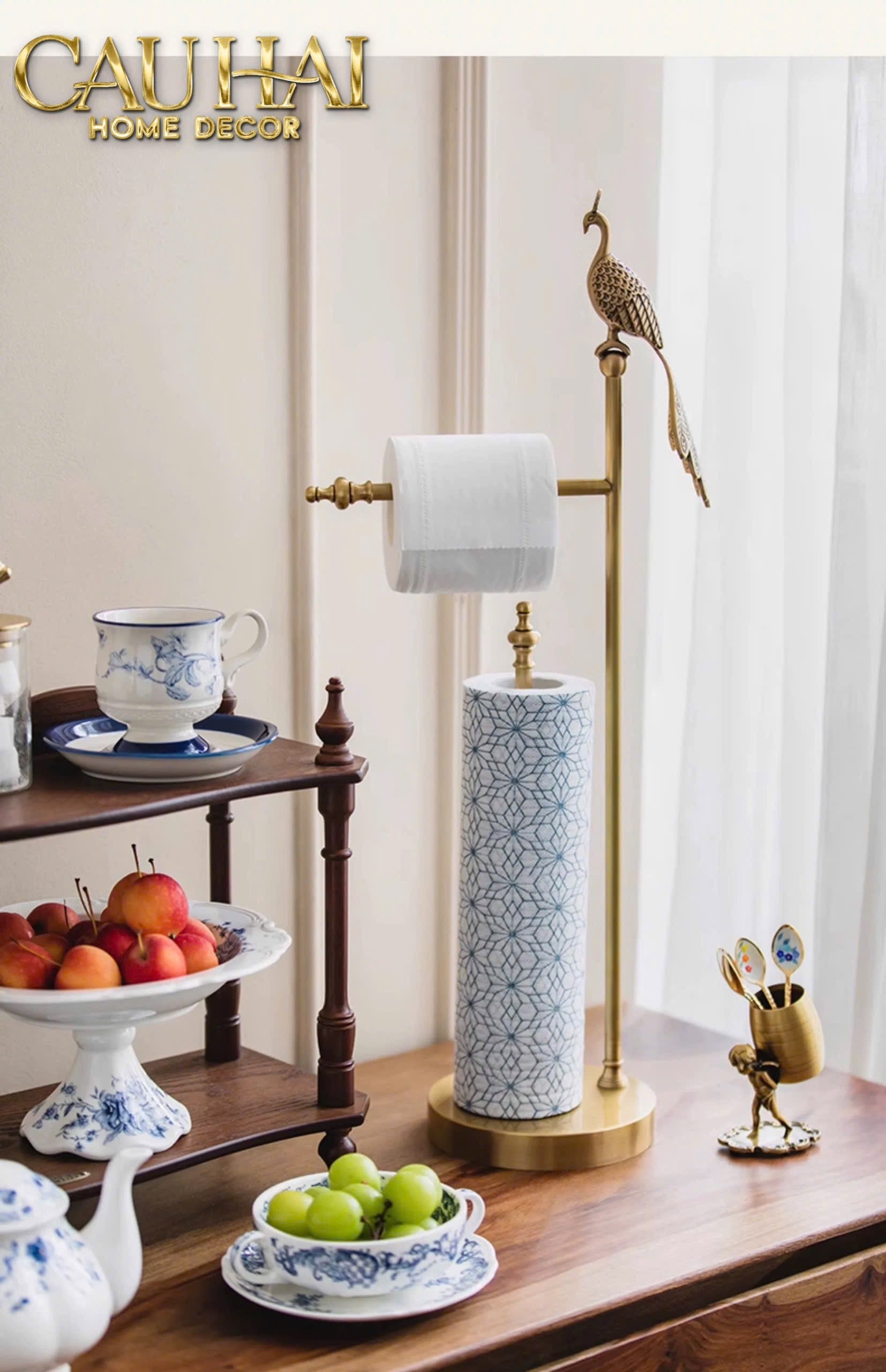 HOME COUTURE - GIÁ TREO BATHROOM GOLDEN PEAFOWL ELITE FW25 - CẬU HAI HOME DECOR