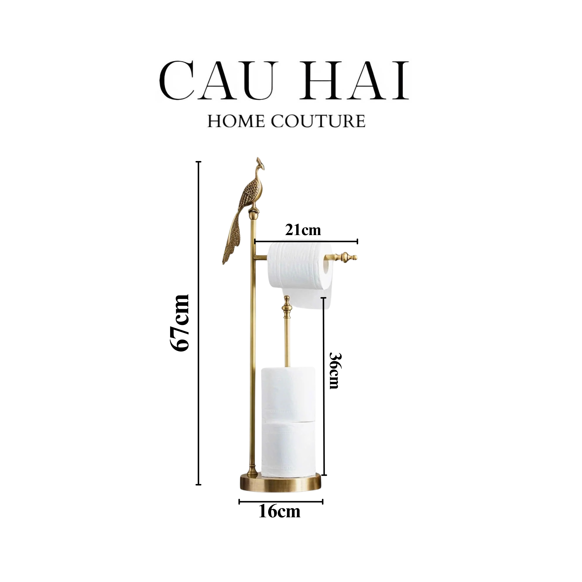 HOME COUTURE - GIÁ TREO BATHROOM GOLDEN PEAFOWL ELITE FW25 - CẬU HAI HOME DECOR