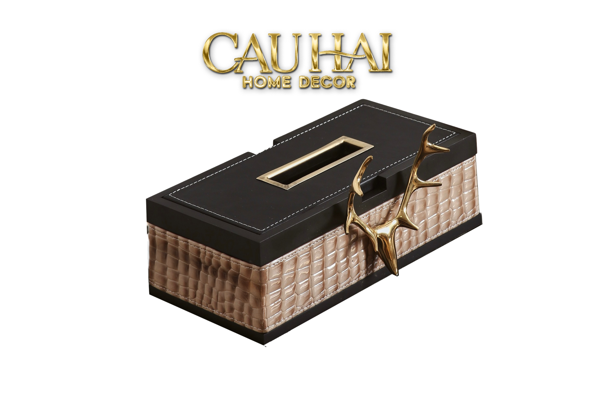 Home Couture - Hộp Khăn Giấy Exotic Lux Croco - Elk Édition Spéciale - CẬU HAI HOME DECOR