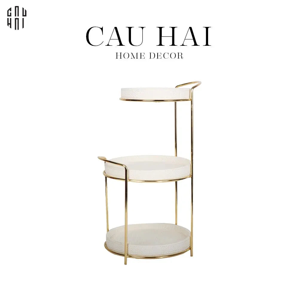 HOME COUTURE - KỆ KHAY DA ATELIER - WHITE-CẬU HAI HOME DECOR