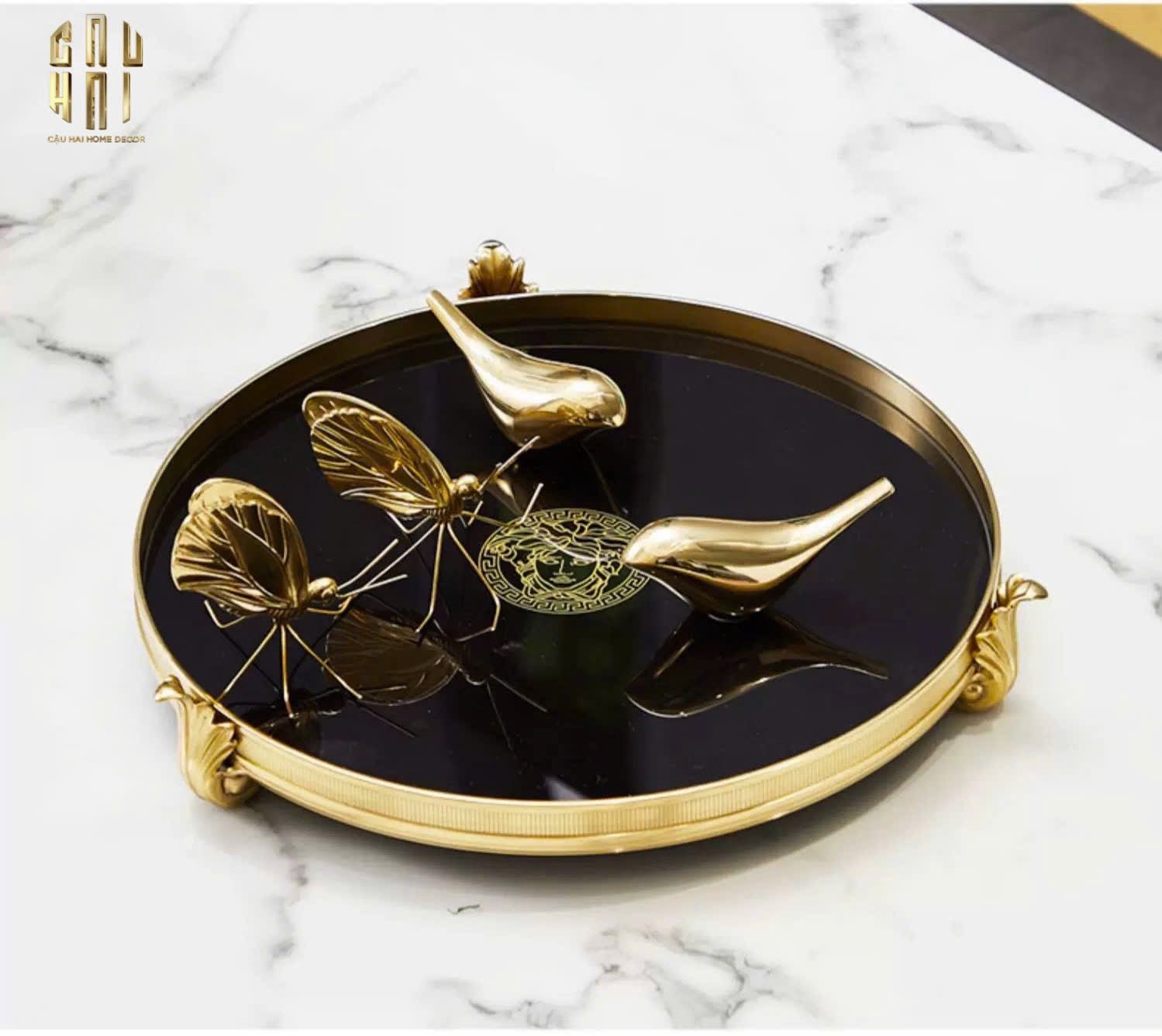 HOME COUTURE - KHAY GƯƠNG BRONZE BAROQUE MEDUSA 32 - CẬU HAI HOME DECOR