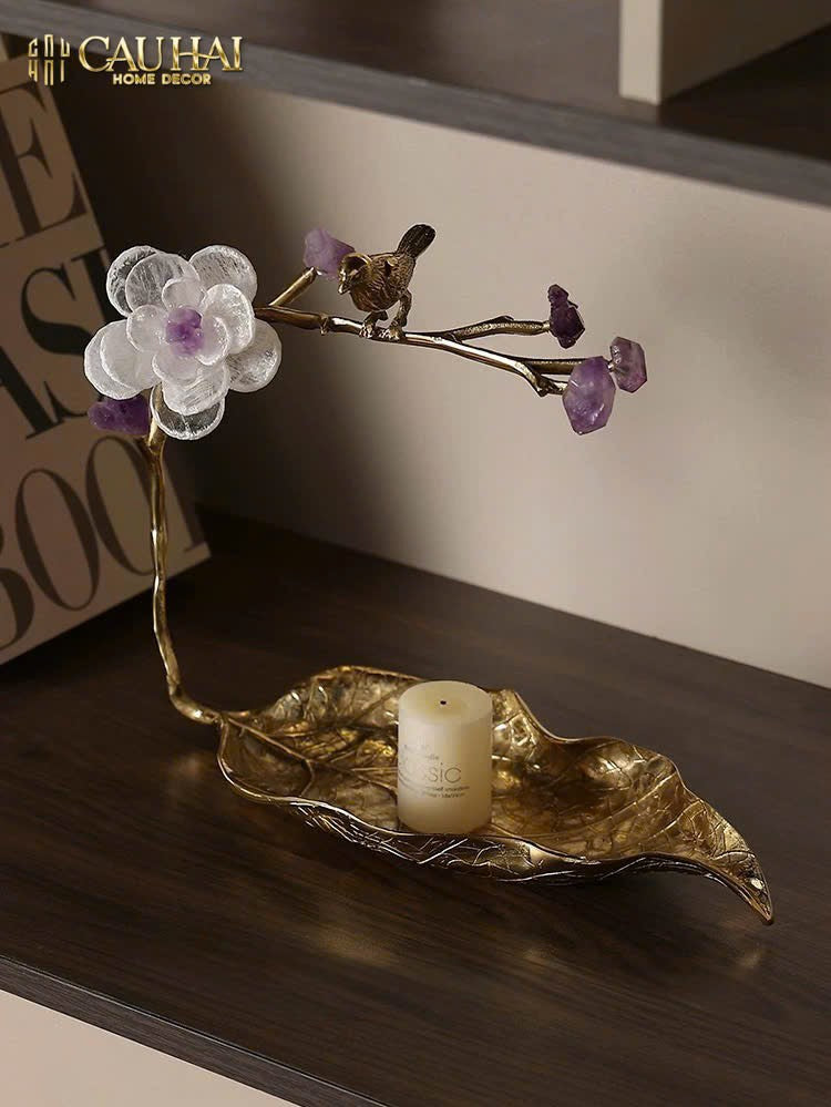 HOME COUTURE - KHAY LÁ ĐỒNG ĐÁ QUÝ CANARY SERENADE - CẬU HAI HOME DECOR