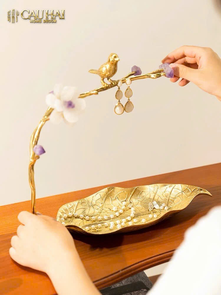 HOME COUTURE - KHAY LÁ ĐỒNG ĐÁ QUÝ CANARY SERENADE - CẬU HAI HOME DECOR