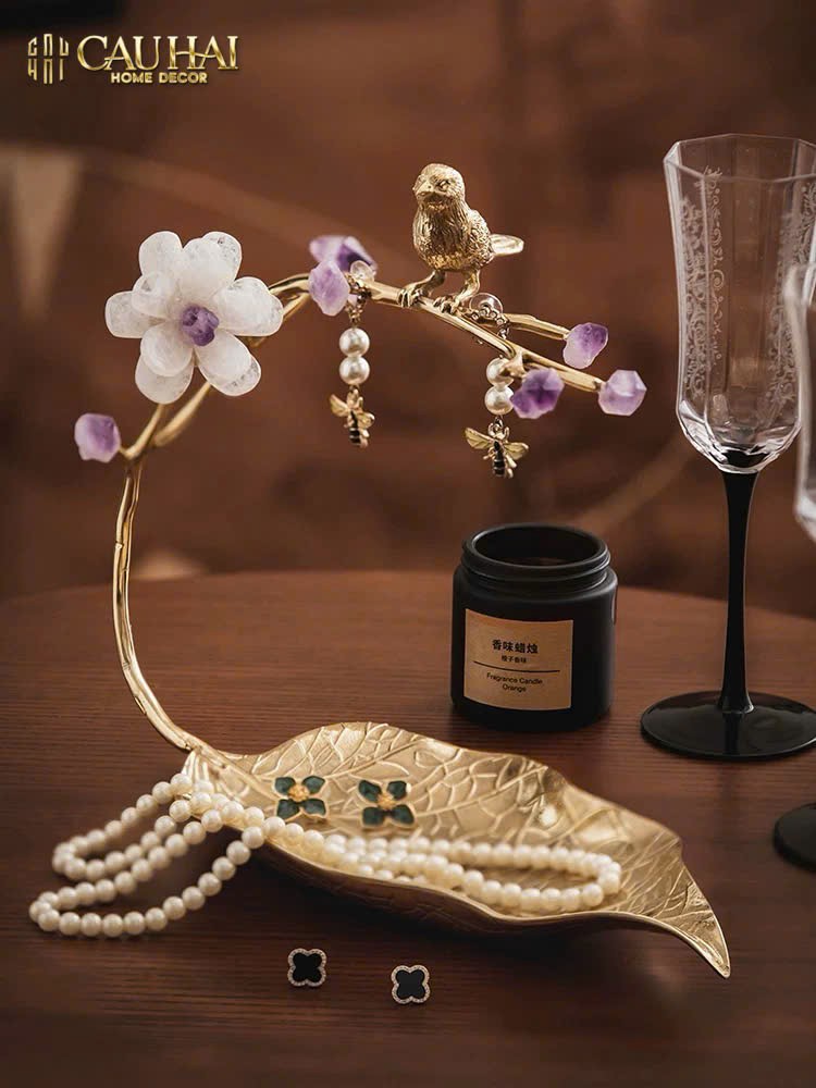 HOME COUTURE - KHAY LÁ ĐỒNG ĐÁ QUÝ CANARY SERENADE - CẬU HAI HOME DECOR