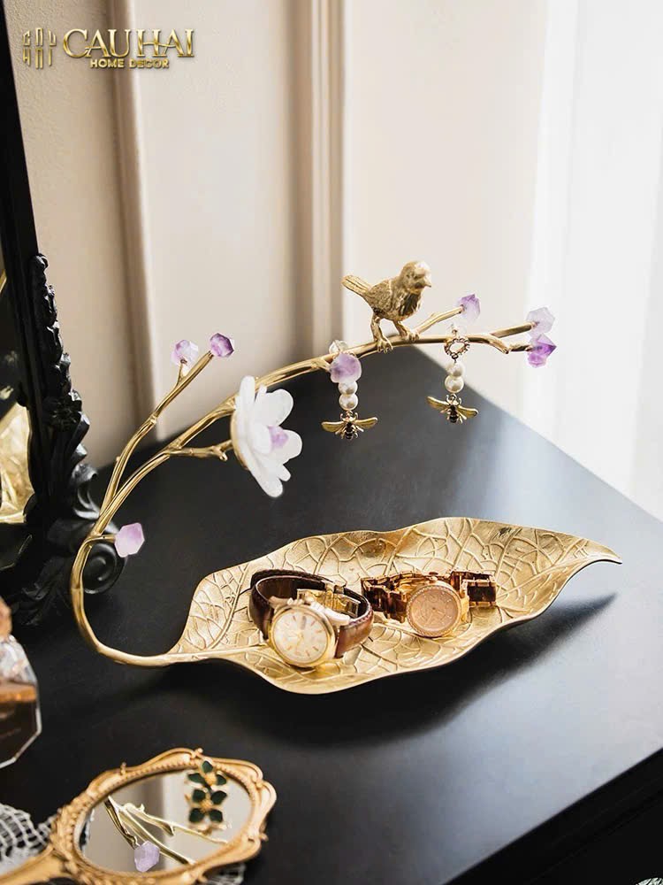 HOME COUTURE - KHAY LÁ ĐỒNG ĐÁ QUÝ CANARY SERENADE - CẬU HAI HOME DECOR