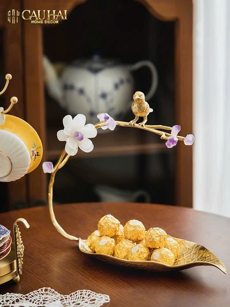 HOME COUTURE - KHAY LÁ ĐỒNG ĐÁ QUÝ CANARY SERENADE - CẬU HAI HOME DECOR