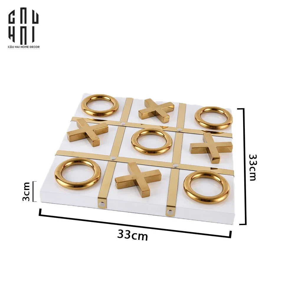 HOME COUTURE - LAYING BOARD GAME - LUXURY TIC TAC TOE FW25-CẬU HAI HOME DECOR
