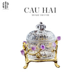 HOME COUTURE - LỌ PHA LÊ ĐÁ QUÝ JEWELRY DELIGHT - AMETHYST SS25-CẬU HAI HOME DECOR