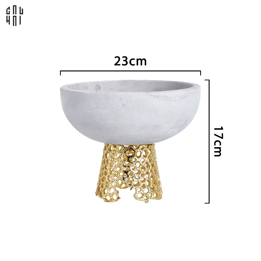 HOME COUTURE - MARBLE STONE FRUIT BOWL - ARTHUR PRIME SIZE L SS25 - CẬU HAI HOME DECOR