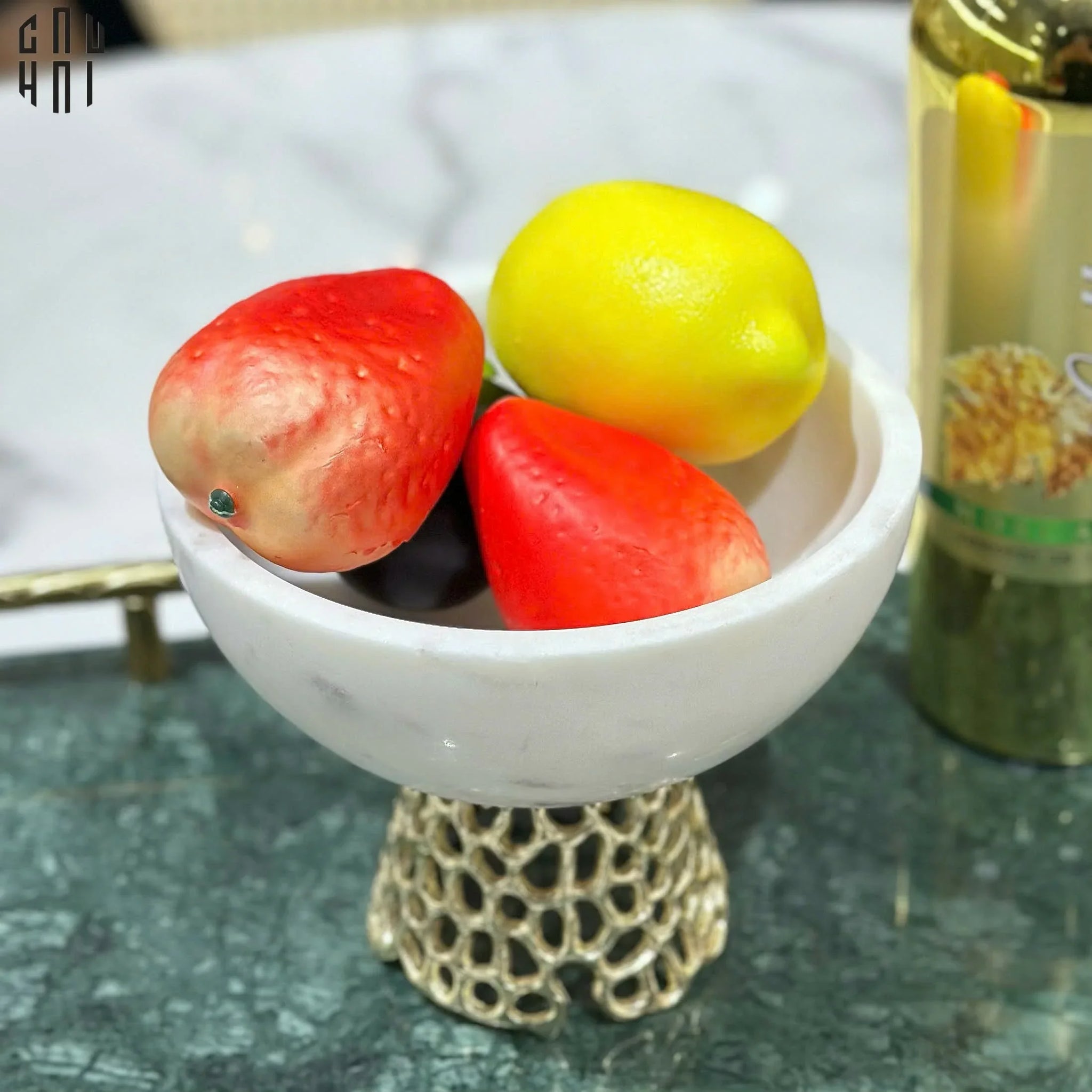 HOME COUTURE - MARBLE STONE FRUIT BOWL - ARTHUR PRIME SIZE L SS25 - CẬU HAI HOME DECOR