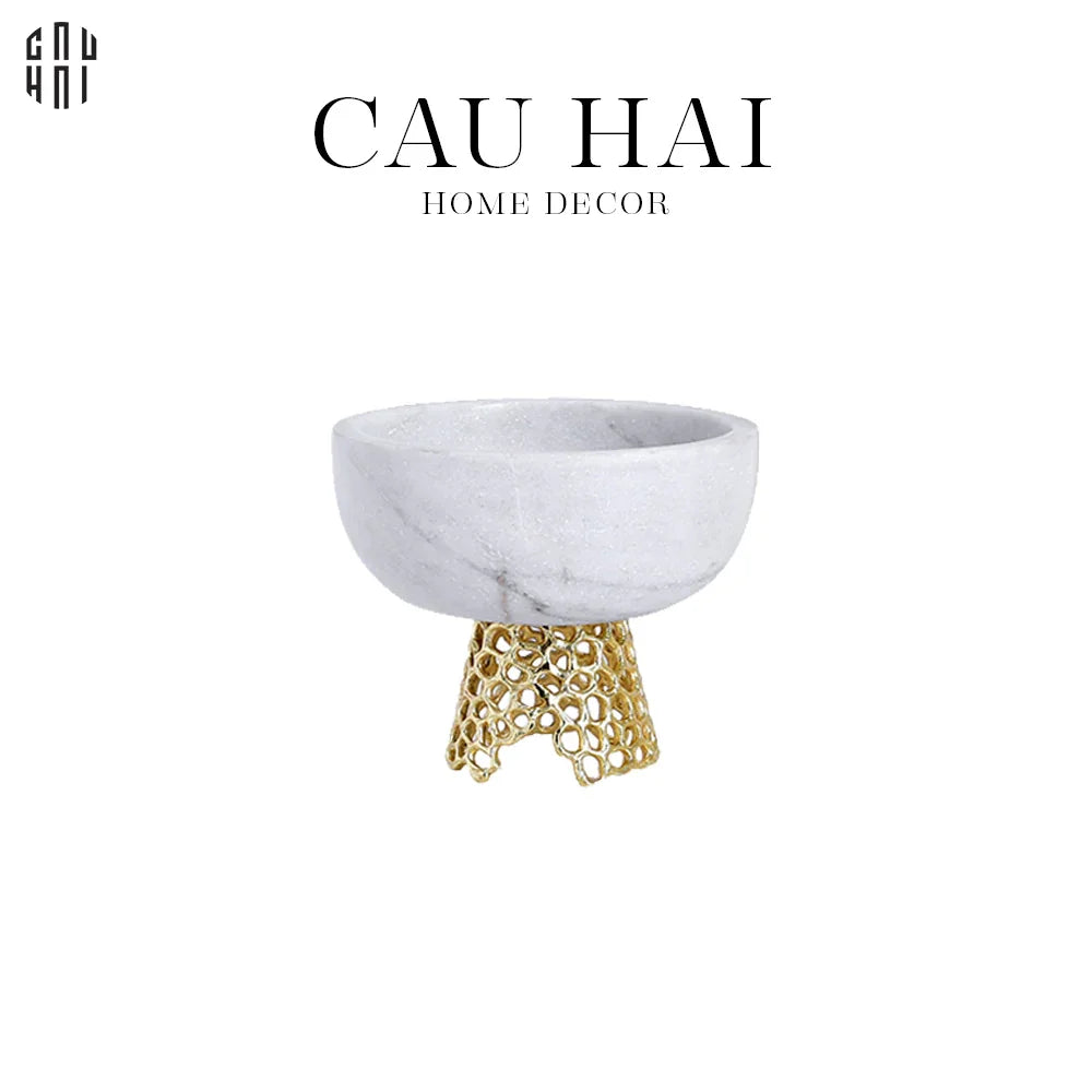 HOME COUTURE - MARBLE STONE FRUIT BOWL - ARTHUR PRIME SIZE M SS25 - CẬU HAI HOME DECOR