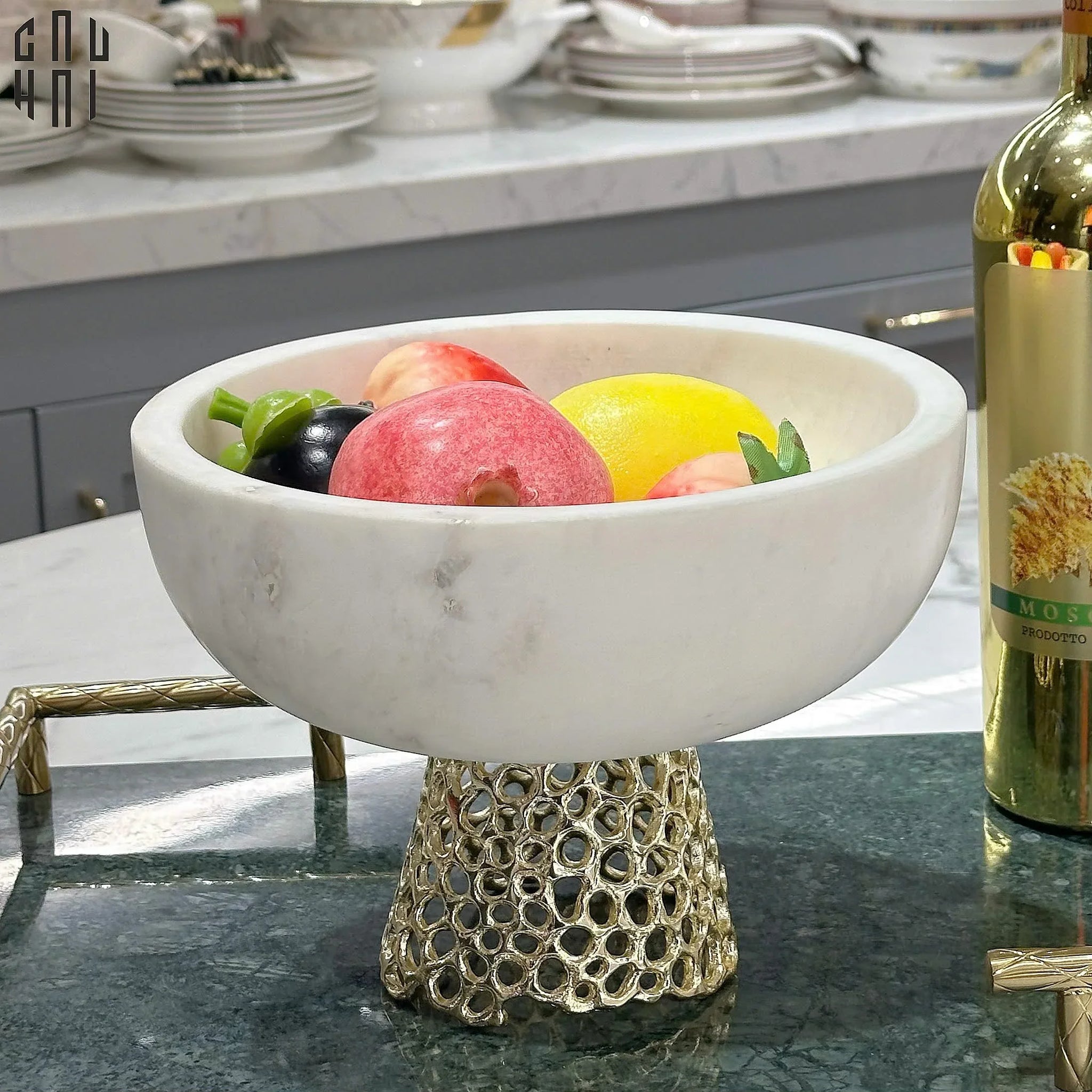 HOME COUTURE - MARBLE STONE FRUIT BOWL - ARTHUR PRIME SIZE M SS25 - CẬU HAI HOME DECOR