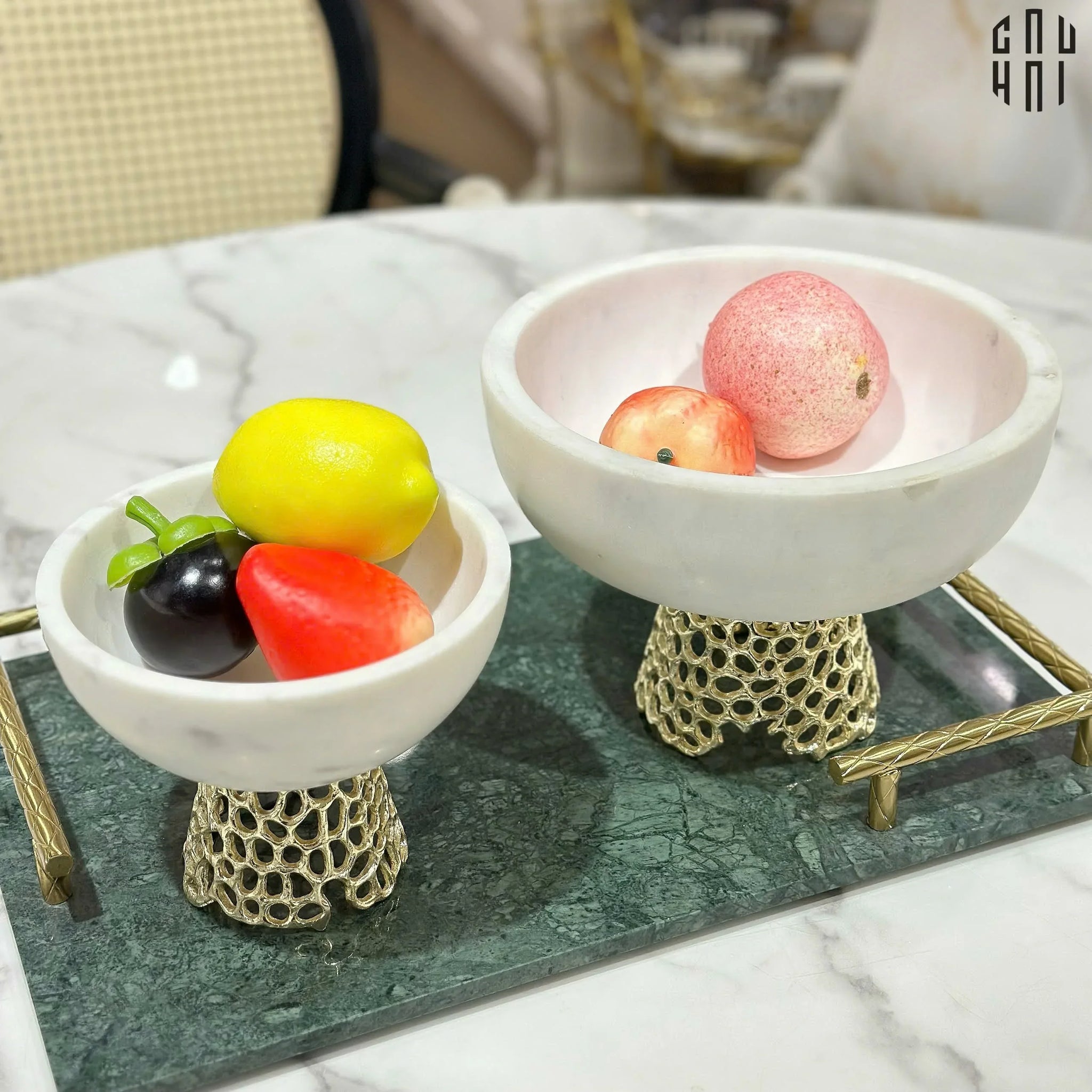 HOME COUTURE - MARBLE STONE FRUIT BOWL - ARTHUR PRIME SIZE M SS25 - CẬU HAI HOME DECOR