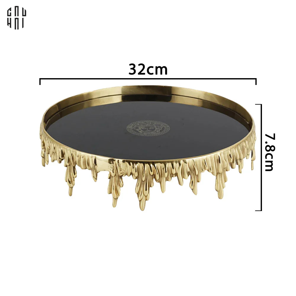 HOME COUTURE - MELTED GOLD TRAY - KHAY GƯƠNG ĐEN MEDUSA SS25 - CẬU HAI HOME DECOR