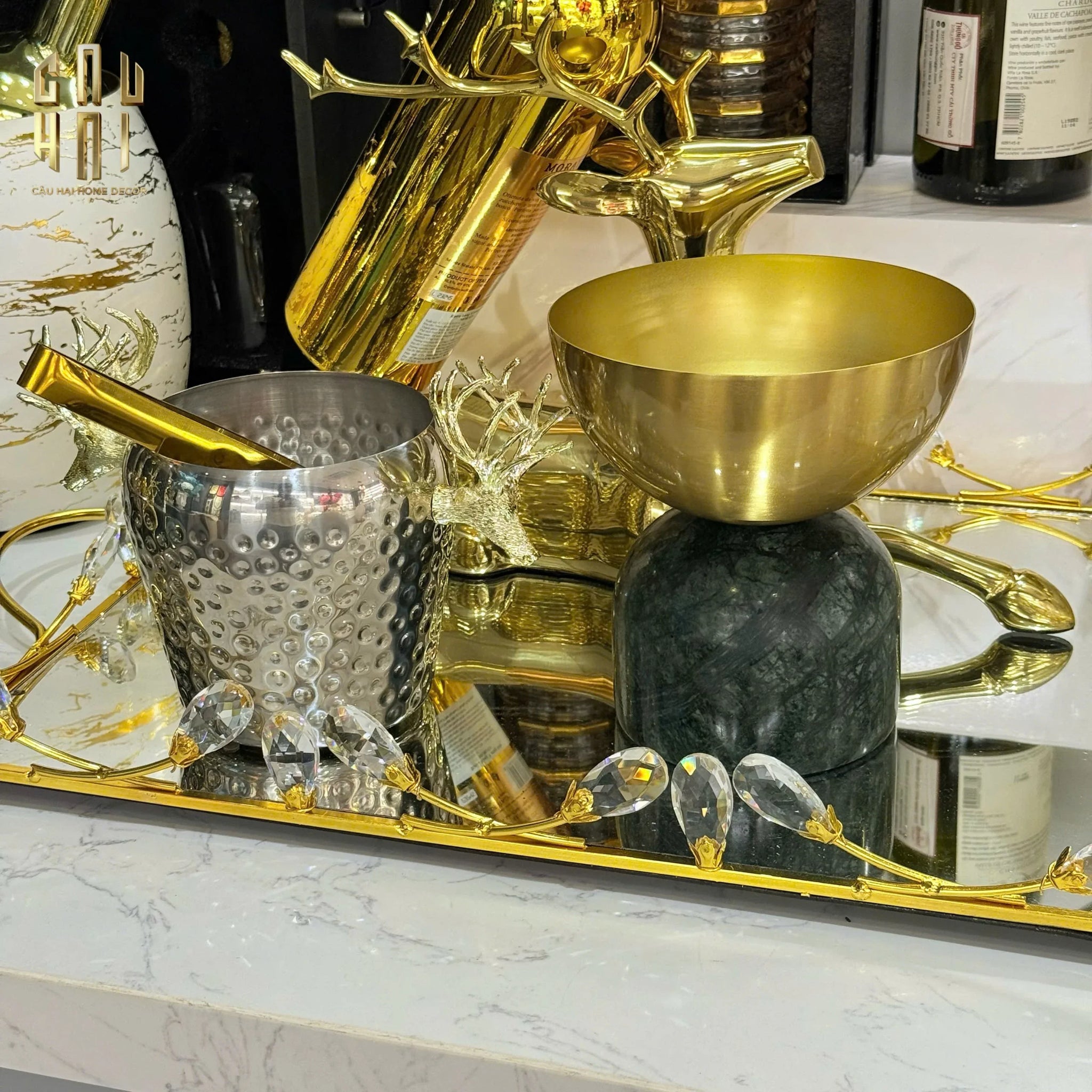 HOME COUTURE - PLATINUM ICE BUCKET - GODDESS ELK - CẬU HAI HOME DECOR