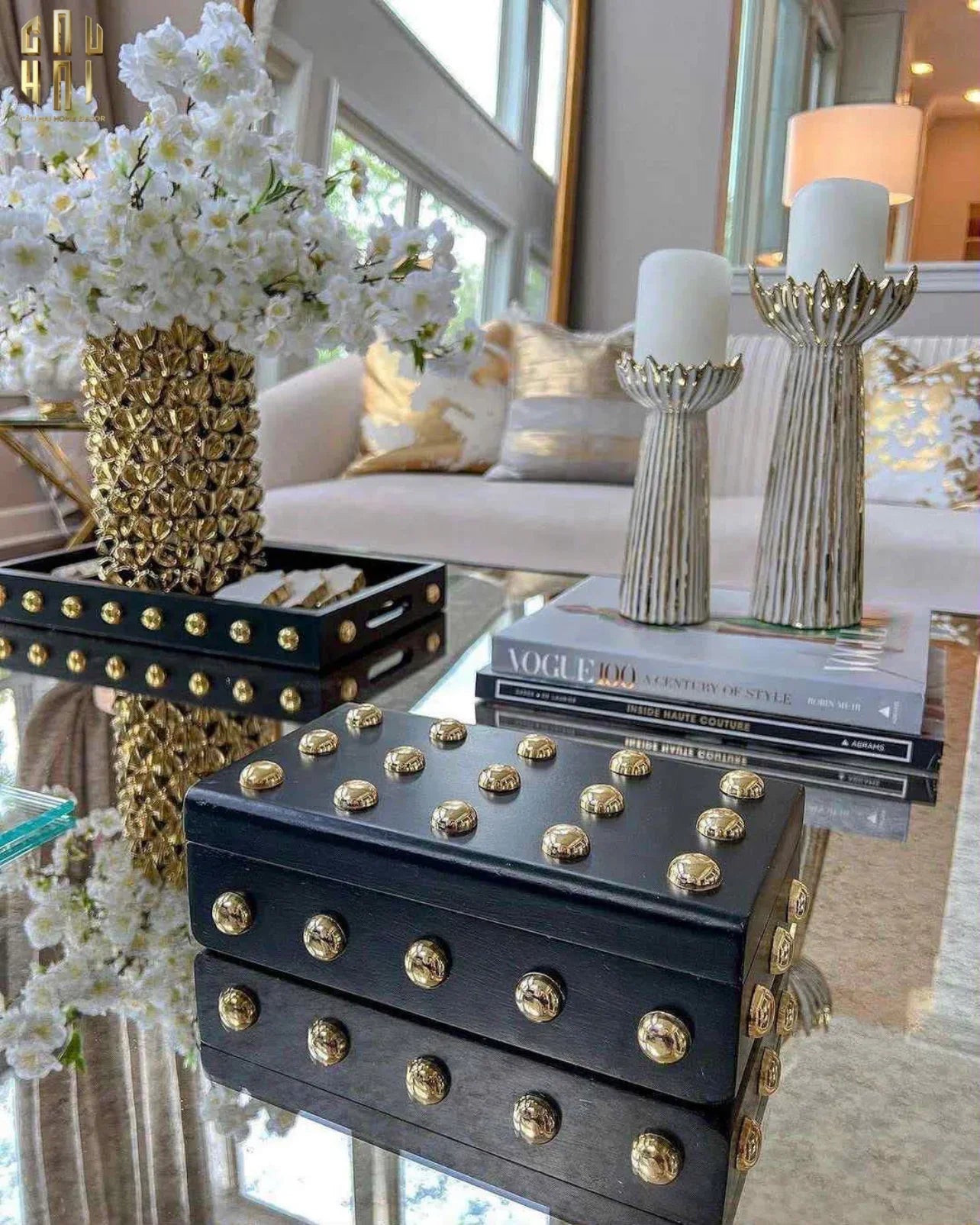 HOME COUTURE - SET 2 RƯƠNG JEWELRY GOTHIC BLACKHORN CHEST FW25-CẬU HAI HOME DECOR