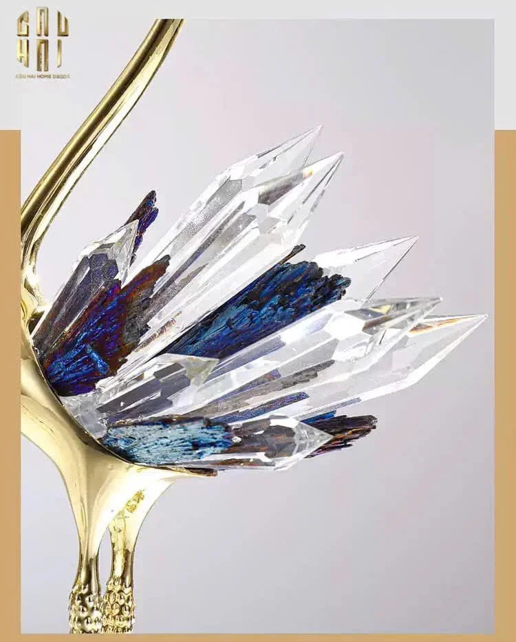 HOME COUTURE - SET 2 TƯỢNG ĐÀ ĐIỂU PHA LÊ - LES CRISTAUX OSTRICH-CẬU HAI HOME DECOR