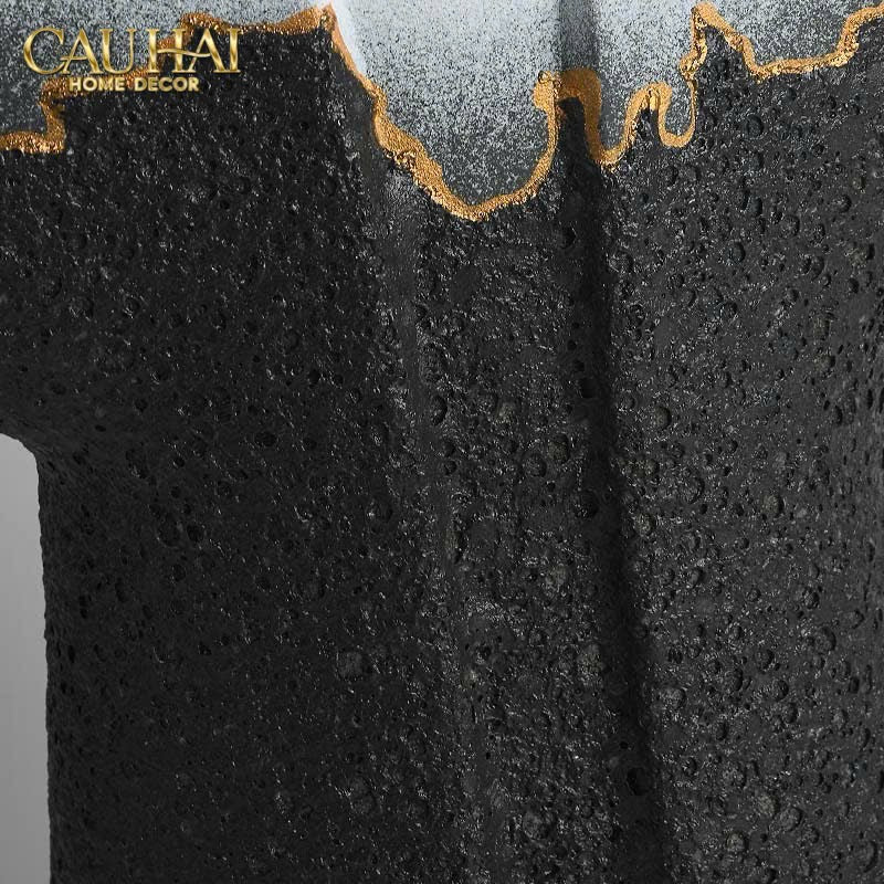 HOME COUTURE - SET 2 TƯỢNG LAVA MANTLE H30/35-CẬU HAI HOME DECOR