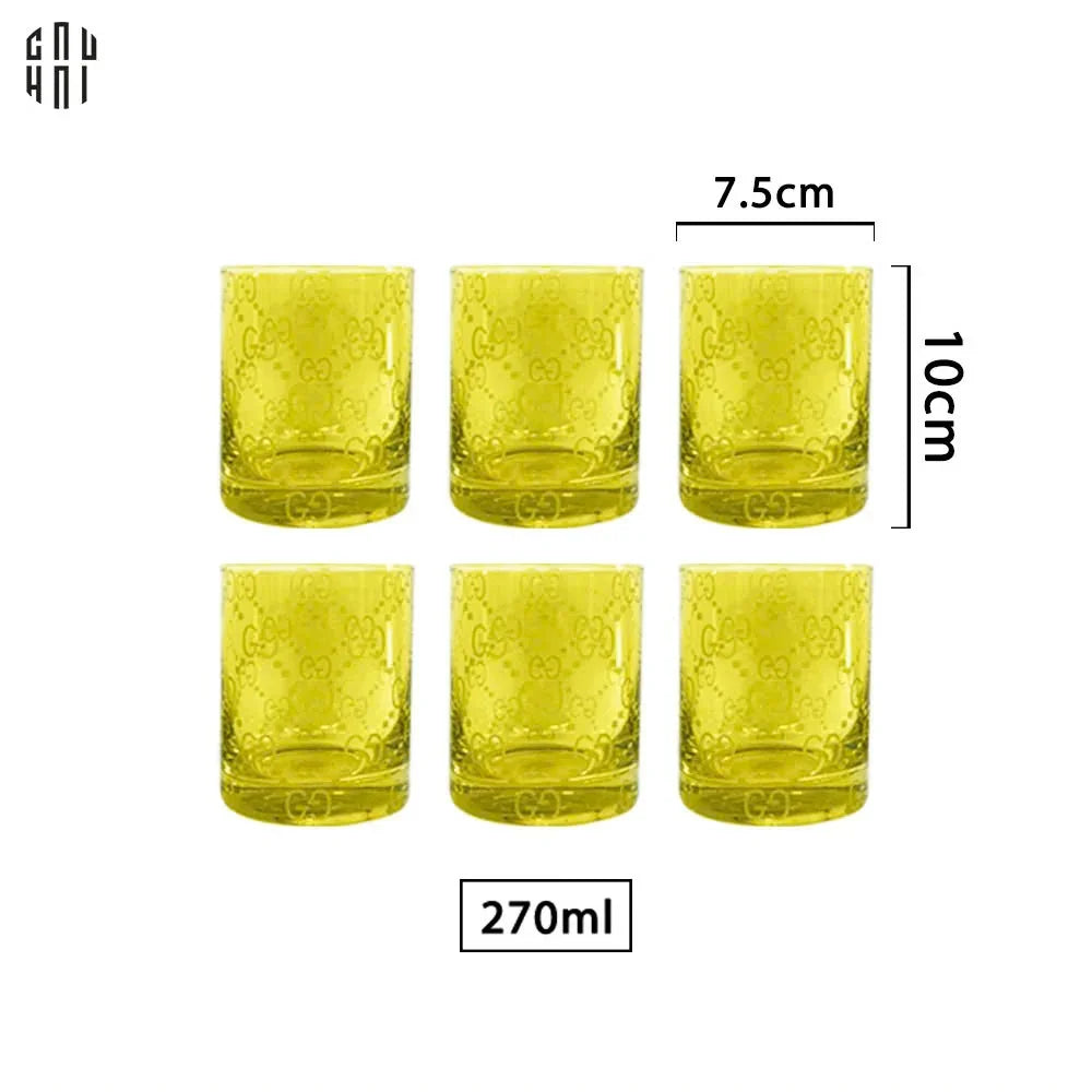 HOME COUTURE - SET 6 LY THUỶ TINH GG JUNGLE - FULL BOX SS25 - CẬU HAI HOME DECOR