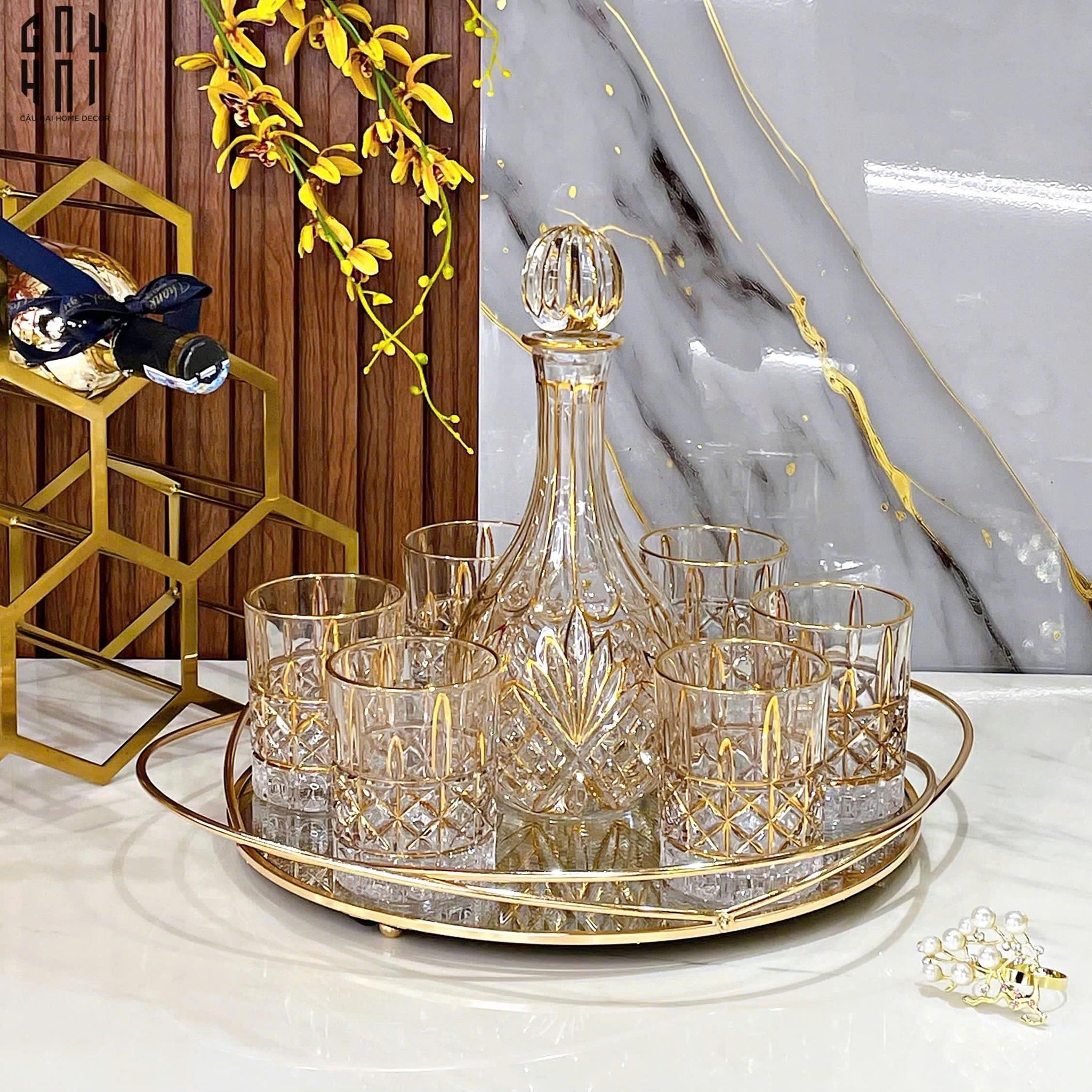 HOME COUTURE - SET BÌNH LIQUOR PHA LÊ L'ÉCLAT DE LOUIS SS25 - CẬU HAI HOME DECOR