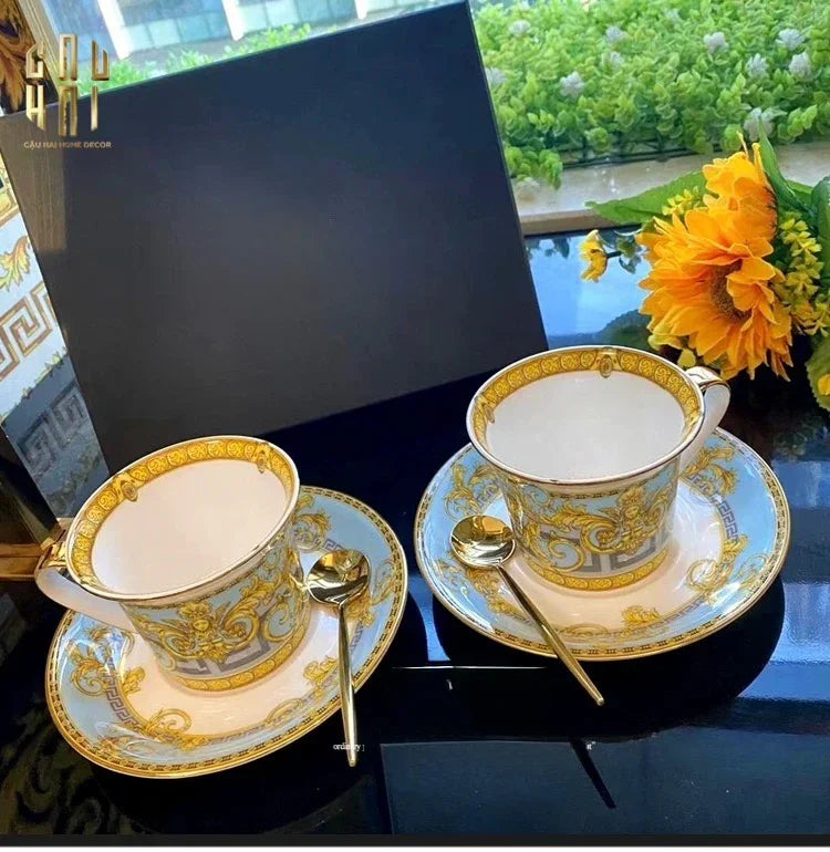 HOME COUTURE - SET BÌNH TRÀ BLUE BAROCCO PRESTIGE GALA FULL BOX SS25 - CẬU HAI HOME DECOR