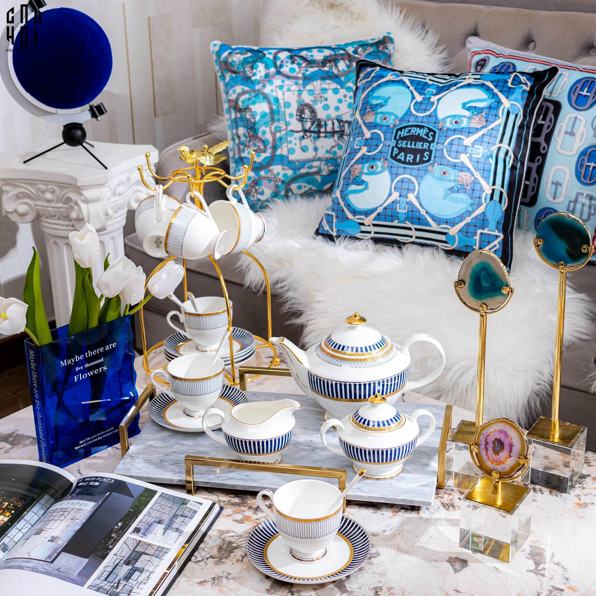 HOME COUTURE - SET BÌNH TRÀ ROYAL DYNASTY 21 PCS SS25 - CẬU HAI HOME DECOR