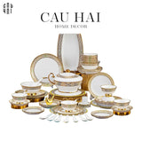 HOME COUTURE - SET CHÉN DĨA ELITE - LA VIBE D'OR - LUXURY 48PCS - CẬU HAI HOME DECOR