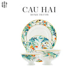 HOME COUTURE - SET CHÉN DĨA IMPERIAL JARDIN 4PCS - CẬU HAI HOME DECOR