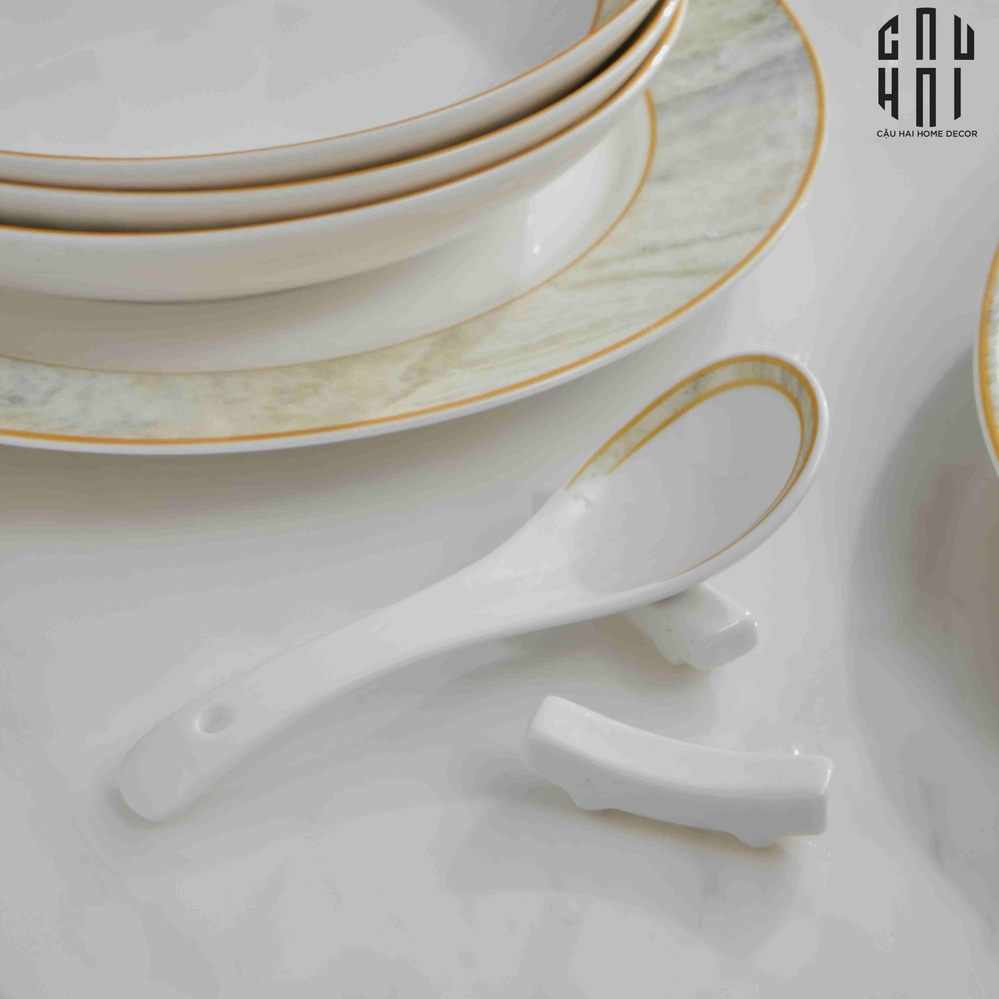 HOME COUTURE - SET CHÉN DĨA LA SATURNE D'OR 58PCS SS25 - CẬU HAI HOME DECOR