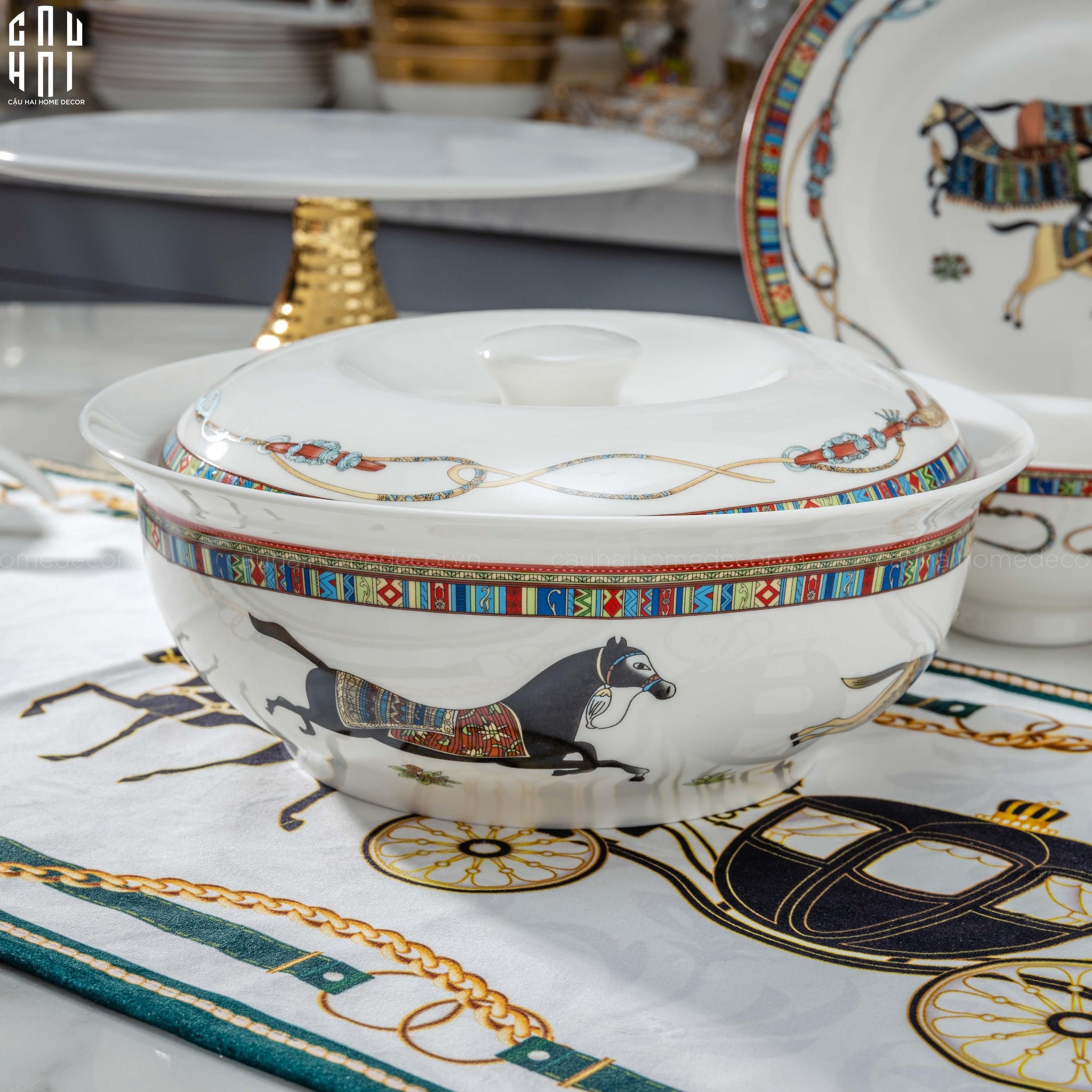 HOME COUTURE - SET CHÉN DĨA LEGACY PREMIUM 56PCS SS25 - CẬU HAI HOME DECOR