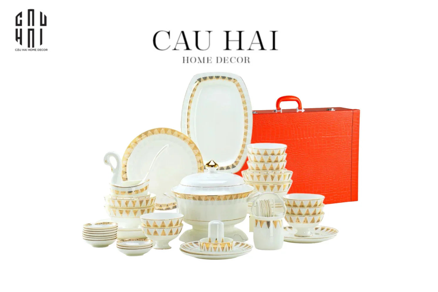 HOME COUTURE - SET CHÉN DĨA L'EMPIRE DE LA LUMIÈRE 72 PCS SS25 - CẬU HAI HOME DECOR