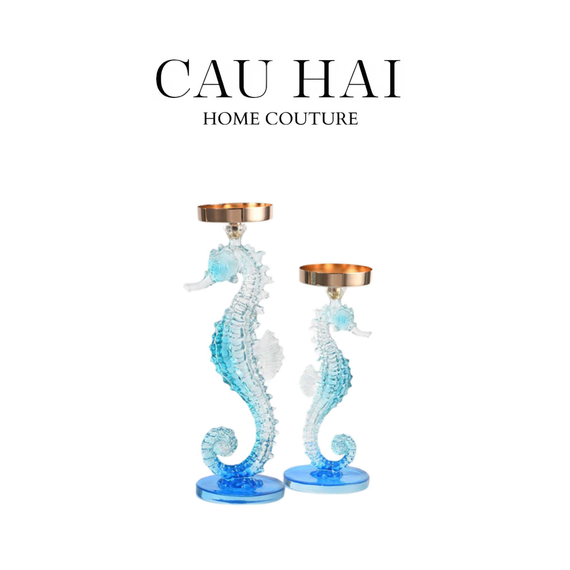 HOME COUTURE - SET ĐẾ NẾN SEAHORSE DUO - CẬU HAI HOME DECOR