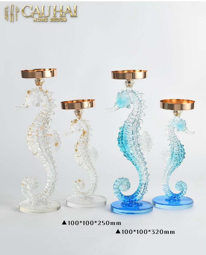 HOME COUTURE - SET ĐẾ NẾN SEAHORSE DUO - CẬU HAI HOME DECOR