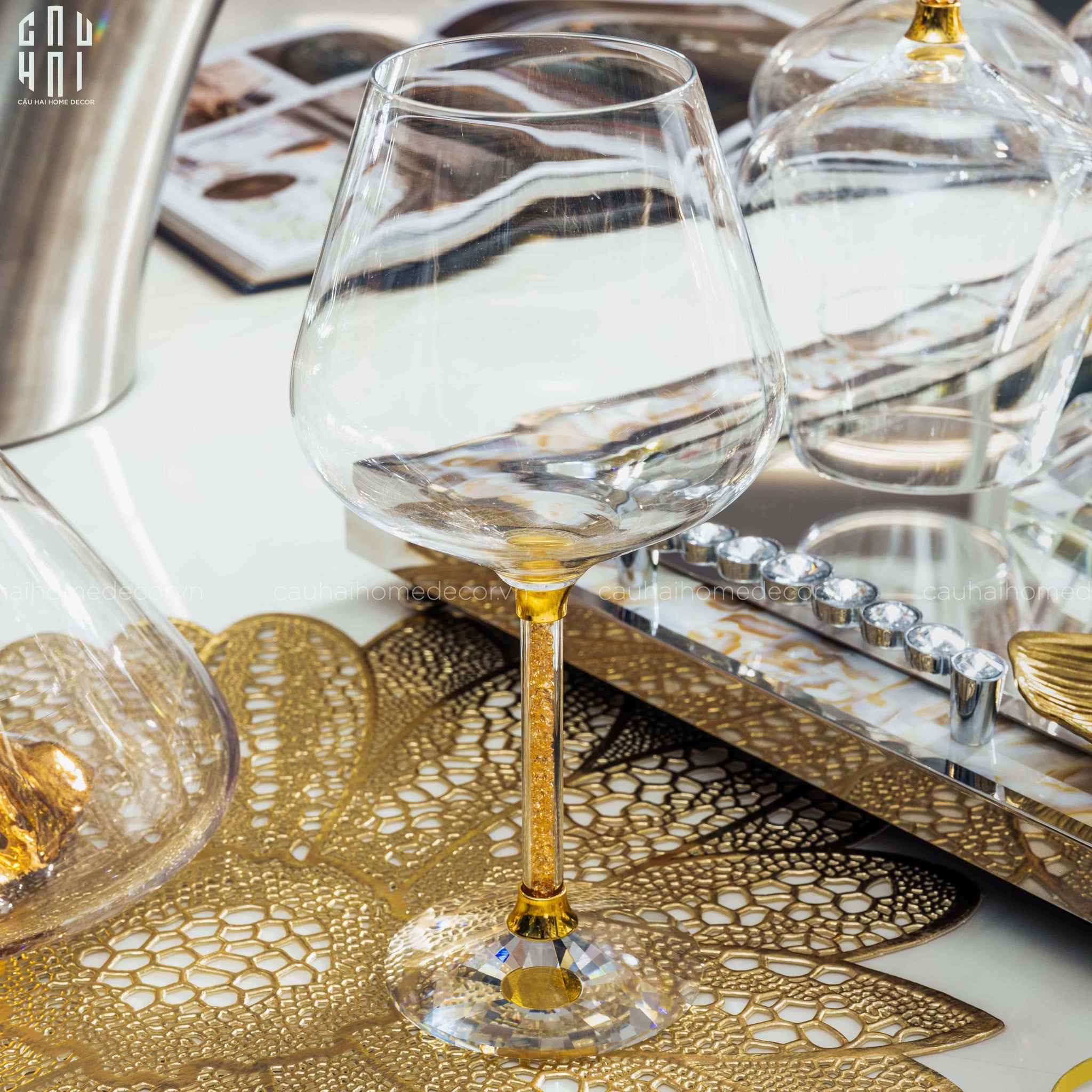 HOME COUTURE - SET DECANTER PHA LÊ HILTON PREMIUM 660ML - CẬU HAI HOME DECOR