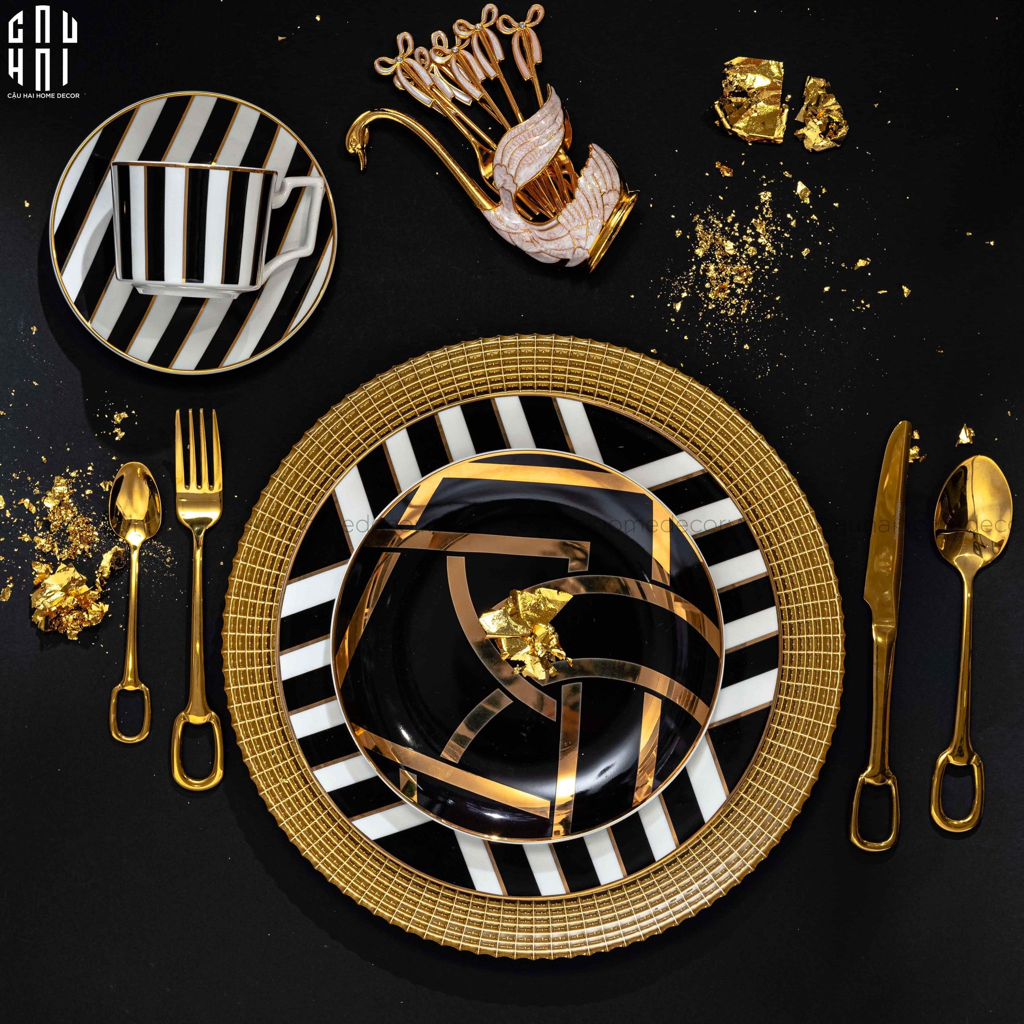 HOME COUTURE - SET ĐĨA ÂU - HARLEY BANQUET DINNER SET. SS25 - CẬU HAI HOME DECOR