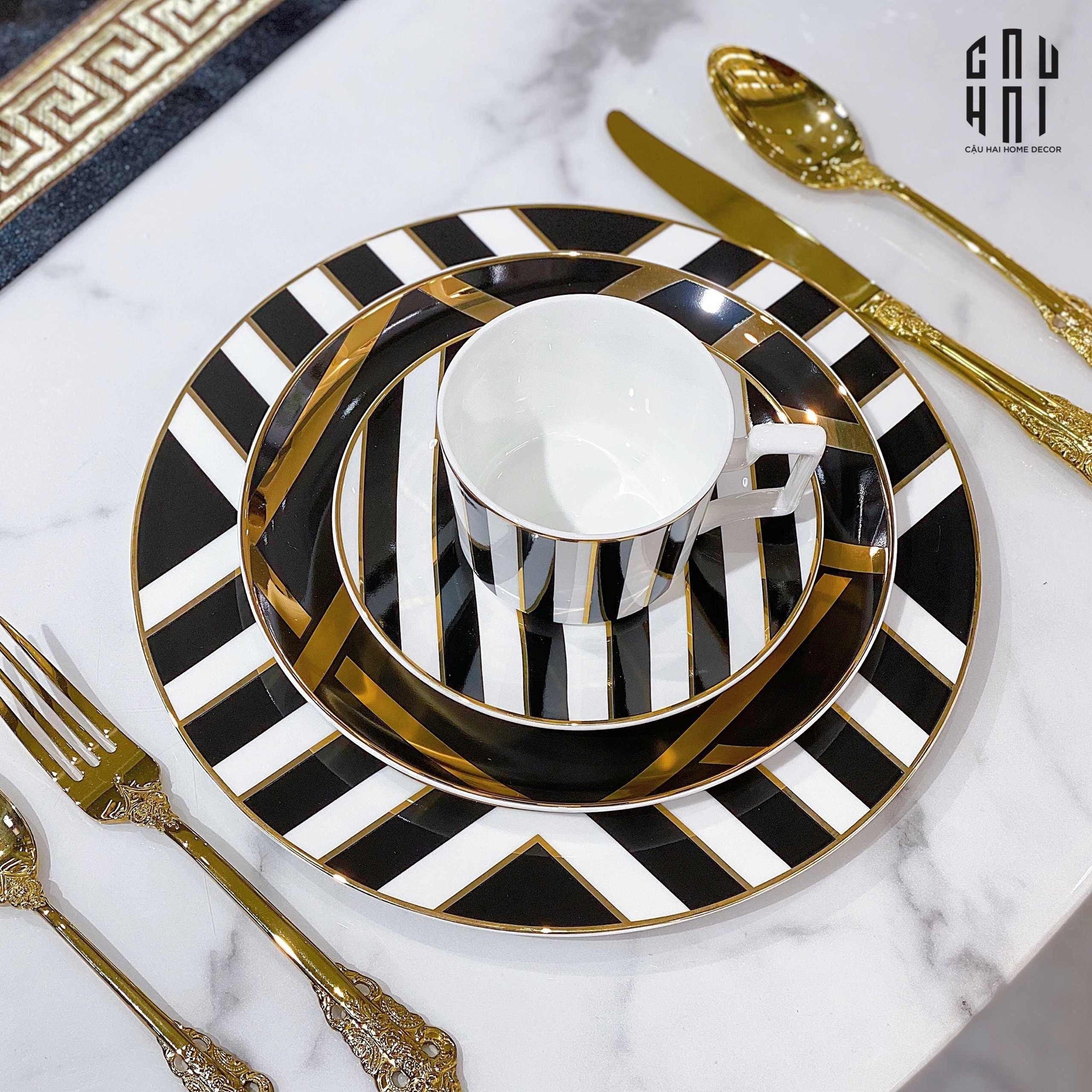 HOME COUTURE - SET ĐĨA ÂU - HARLEY BANQUET DINNER SET. SS25 - CẬU HAI HOME DECOR