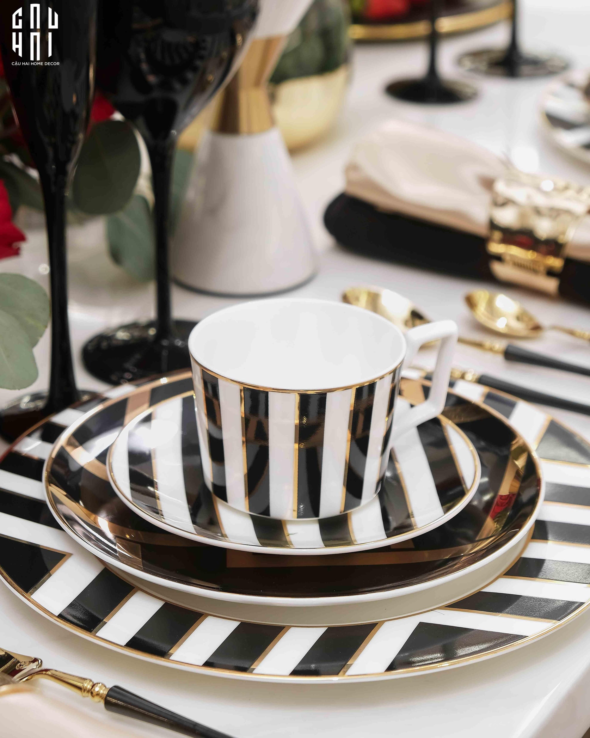 HOME COUTURE - SET ĐĨA ÂU - HARLEY BANQUET DINNER SET. SS25 - CẬU HAI HOME DECOR