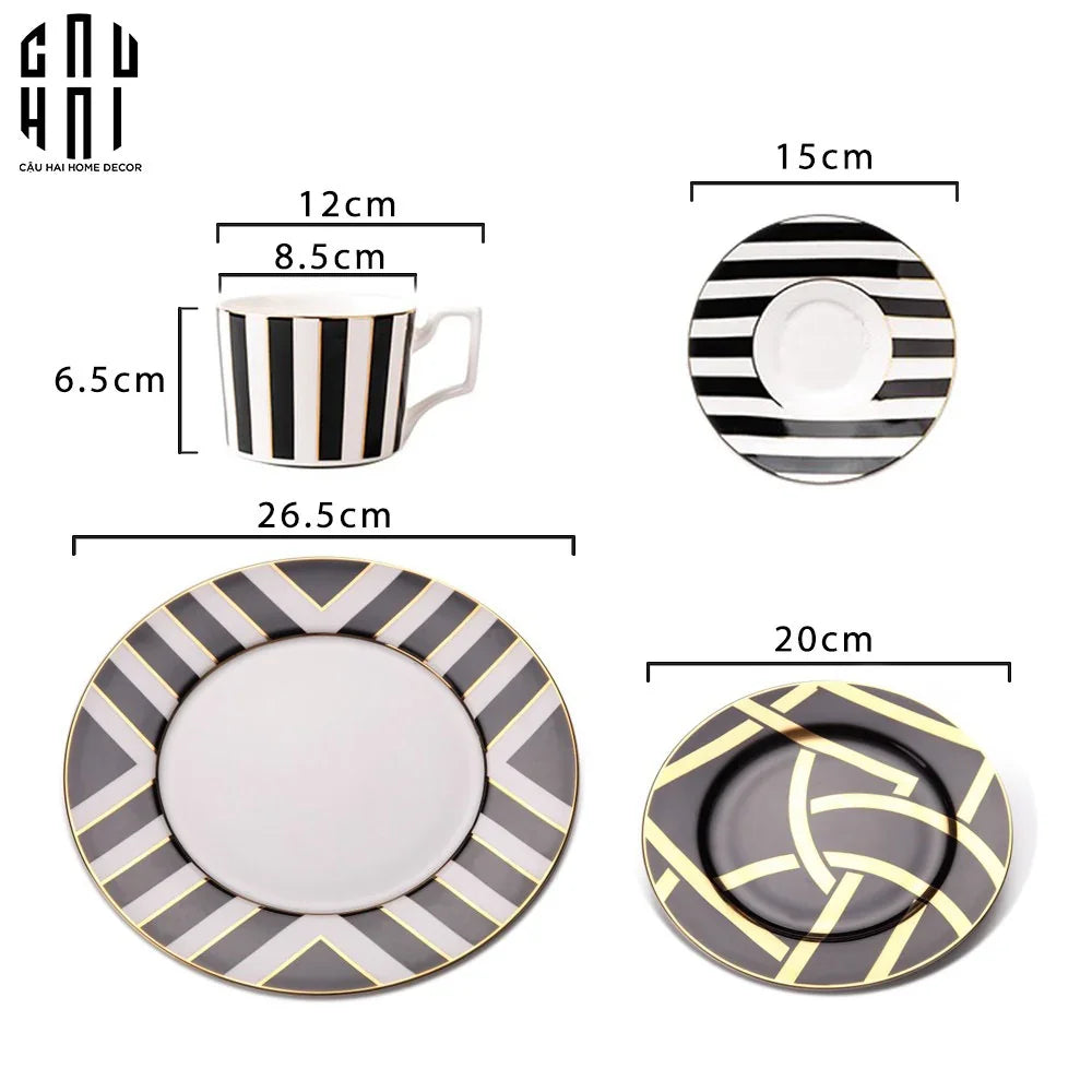 HOME COUTURE - SET ĐĨA ÂU - HARLEY BANQUET DINNER SET. SS25 - CẬU HAI HOME DECOR