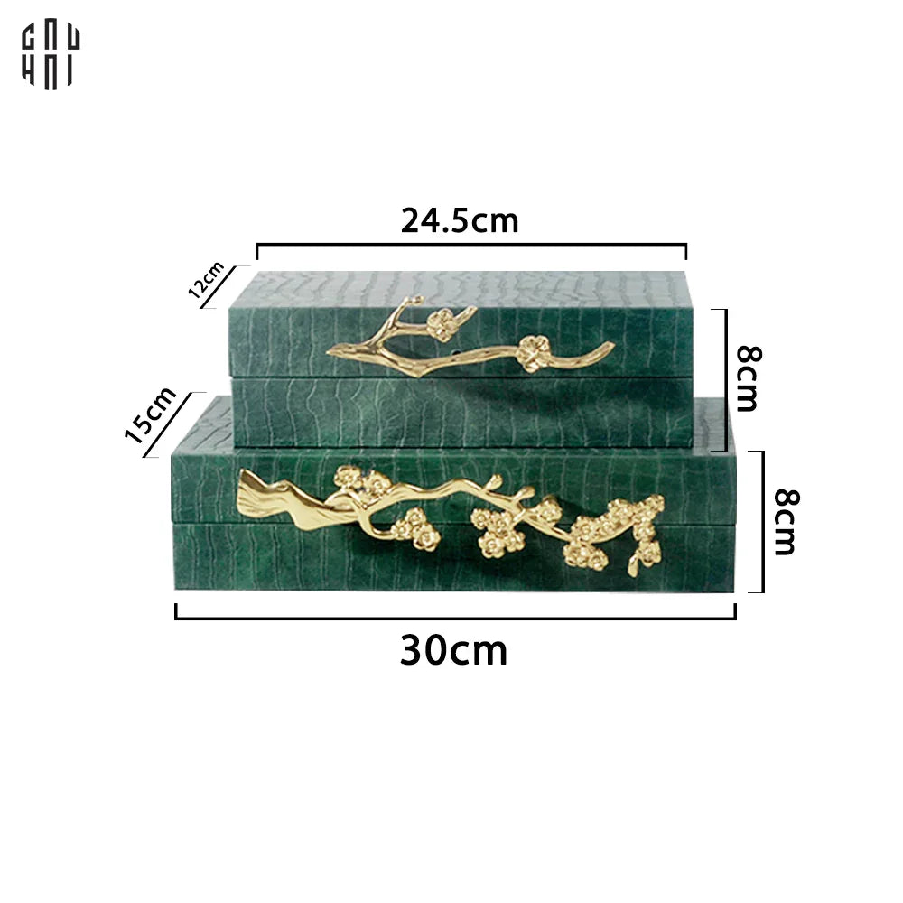 HOME COUTURE - SET 2 HỘP TRANG SỨC EMERALD DYNASTY JARDIN - CẬU HAI HOME DECOR