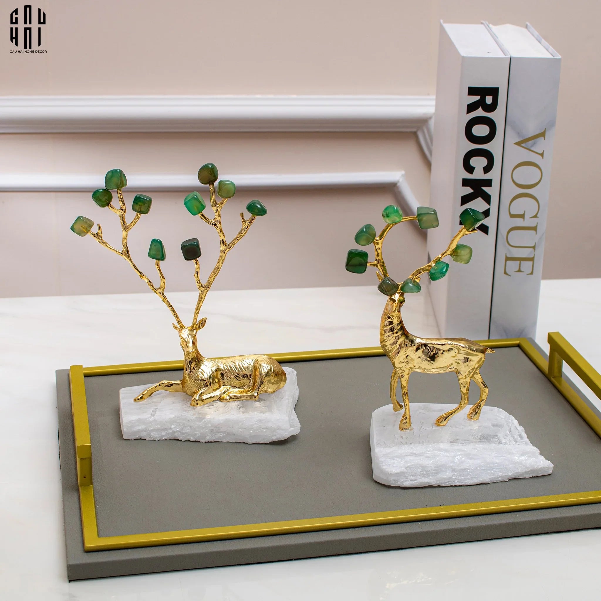 HOME COUTURE - SET TƯỢNG HƯƠU ĐỒNG JUPITER ELKS SS25 - CẬU HAI HOME DECOR