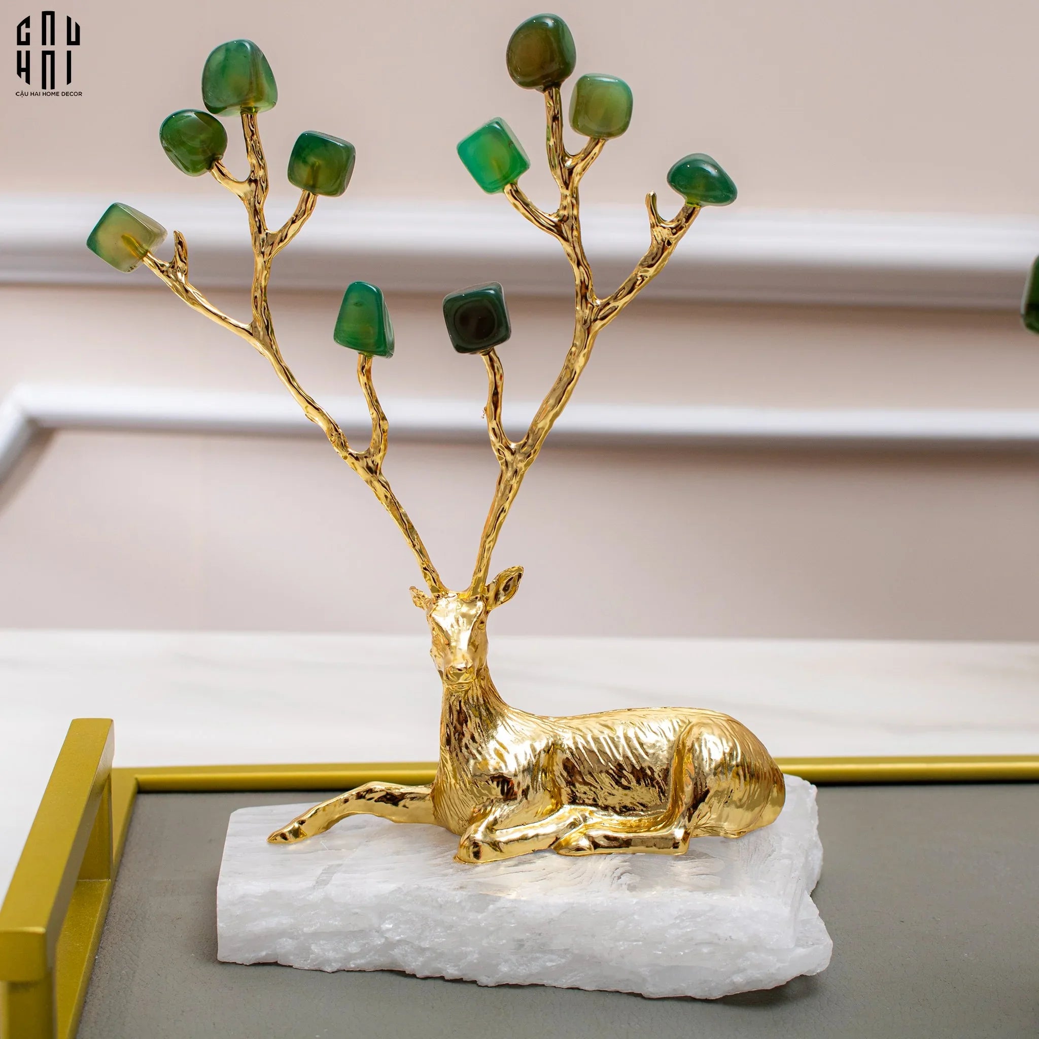 HOME COUTURE - SET TƯỢNG HƯƠU ĐỒNG JUPITER ELKS SS25 - CẬU HAI HOME DECOR