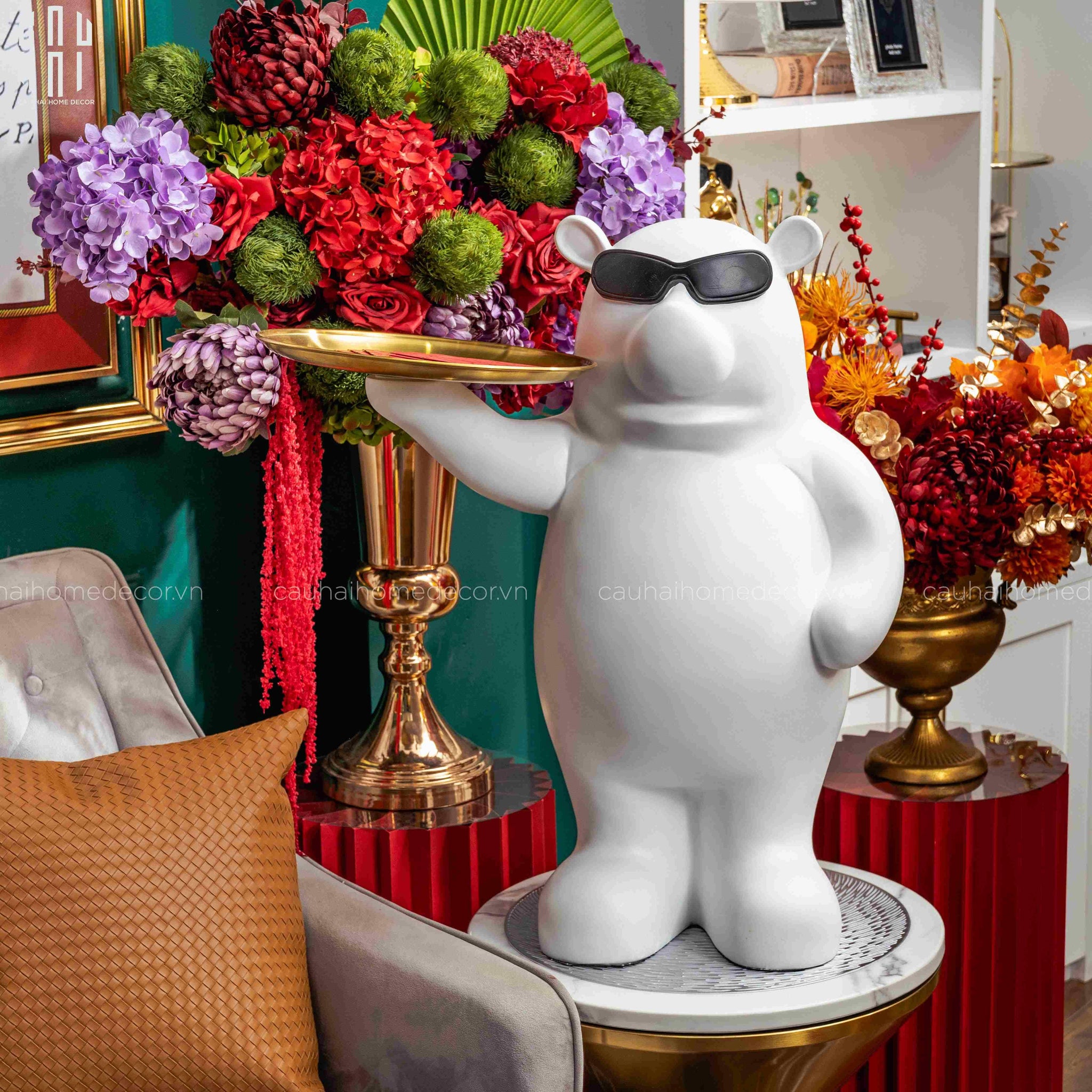 FÊTES COUTURE - TƯỢNG FIGURINE BIG BOSS BEAR 68 UP-CẬU HAI HOME DECOR
