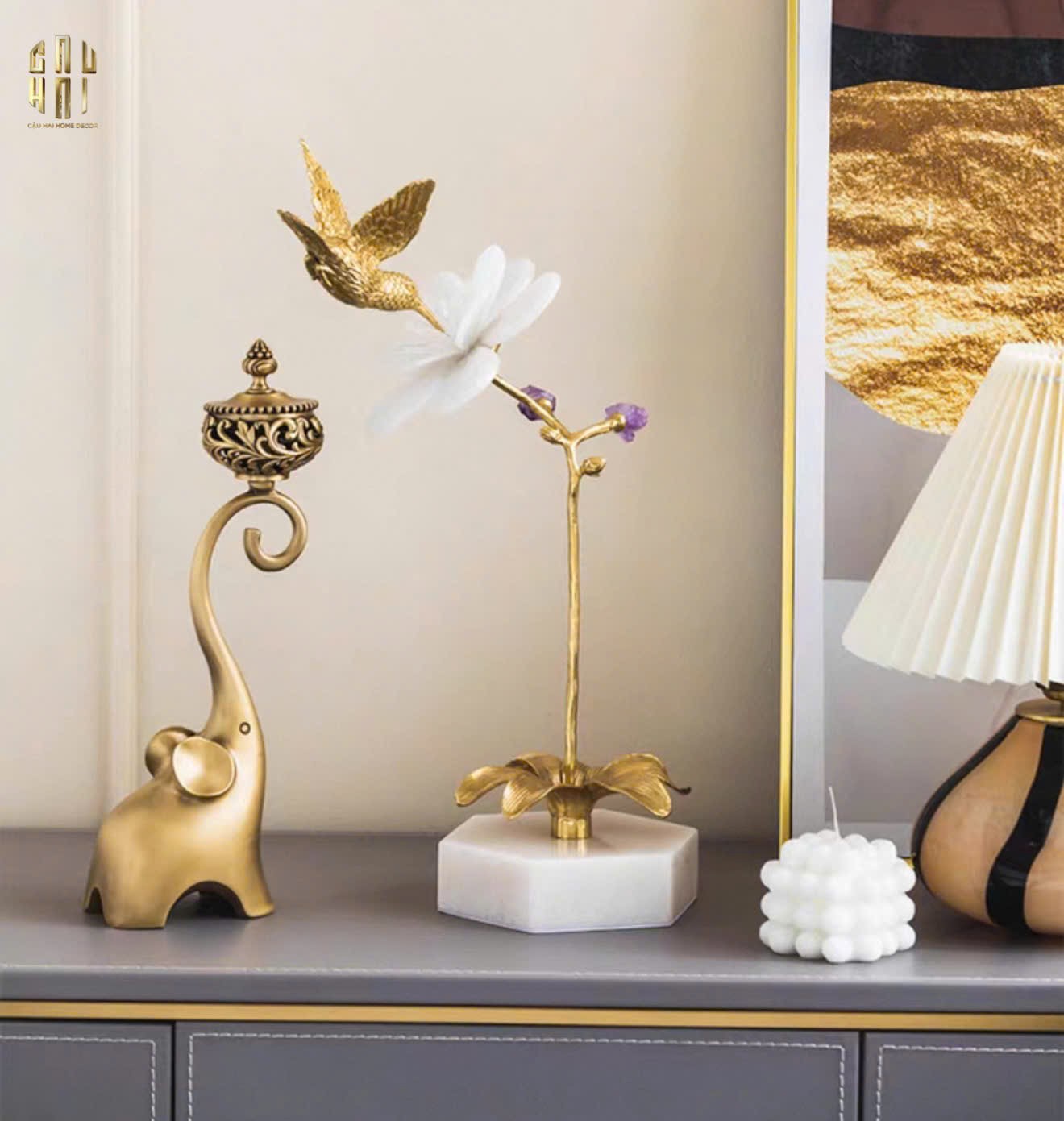 HOME COUTURE - TƯỢNG CHIM HOÀNG YẾN EMBRACE CANARI SS25-CẬU HAI HOME DECOR