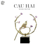 HOME COUTURE - TƯỢNG ĐỒNG BIRD AMETHYST-CẬU HAI HOME DECOR