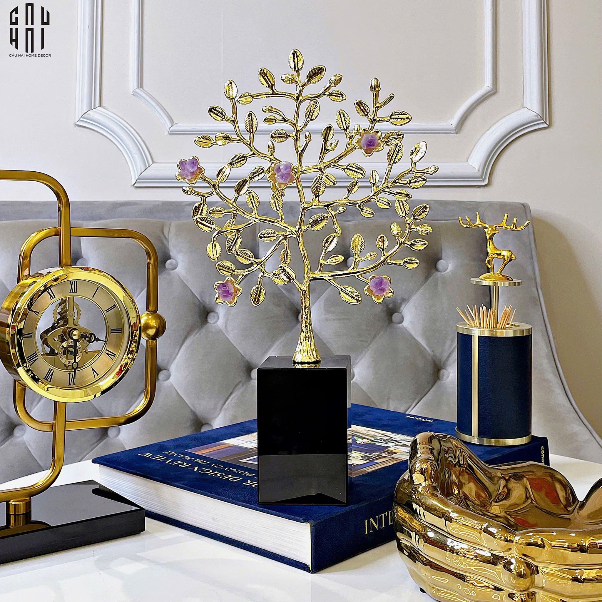 HOME COUTURE - TƯỢNG ĐỒNG ĐÁ QUÝ JARDIN DE VIE-CẬU HAI HOME DECOR