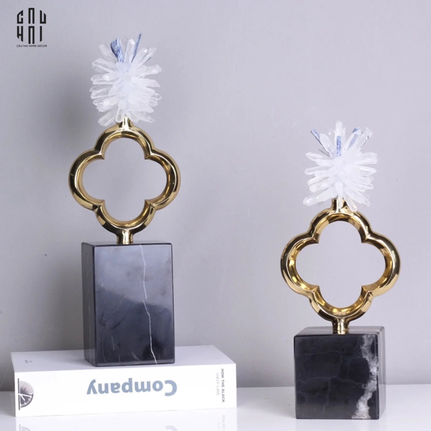 HOME COUTURE - SET 2 TƯỢNG ĐỒNG ĐÁ QUÝ - "LES QUATRE TRÉSORS" SS25-CẬU HAI HOME DECOR