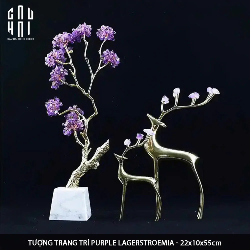 HOME COUTURE - TƯỢNG ĐỒNG ĐÁ QUÝ TREE OF WISDOM-CẬU HAI HOME DECOR