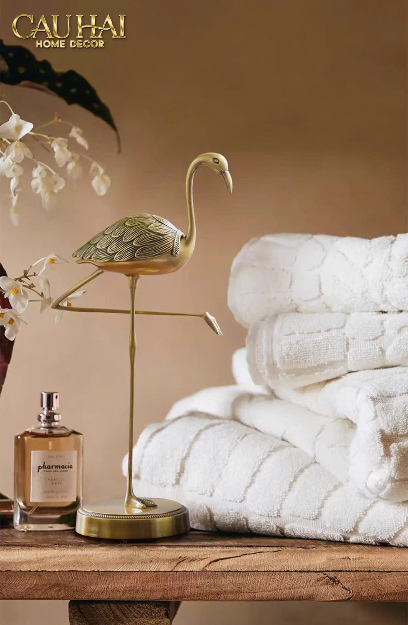 HOME COUTURE - TƯỢNG ĐỒNG FLAMINGO HEALING GUARDIAN-CẬU HAI HOME DECOR