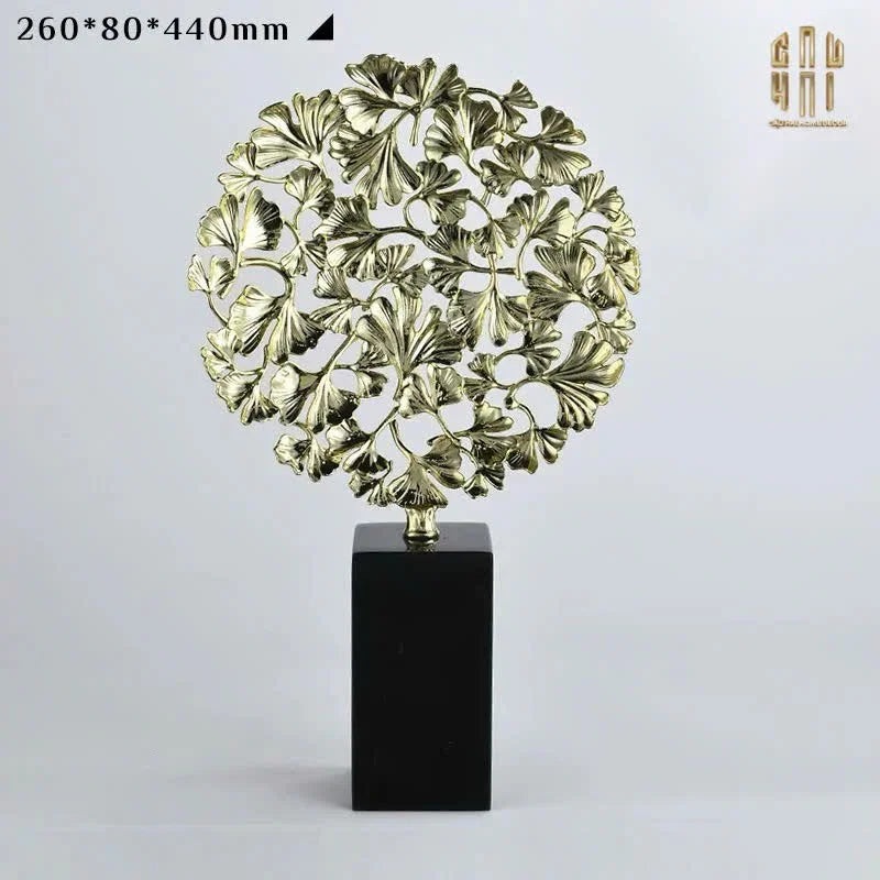 HOME COUTURE - TƯỢNG ĐỒNG LÁ NGÂN HẠNH GINKGO LEGACY JARDIN IMPÉRIAL H44-CẬU HAI HOME DECOR